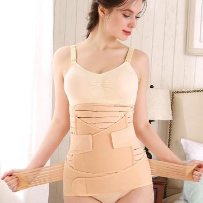 China Breathable Viable 3 in 1 Postpartum Belt Postpartum Body Wrap Belly Recovery Support Shaper Belt for sale