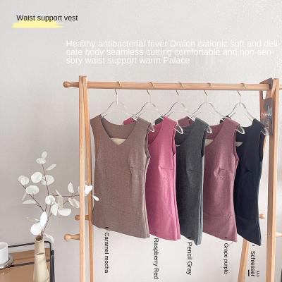 China Autumn and winter viable ladies shear thermal vest plus fleece tummy and waist correction vest thermal underwear for sale