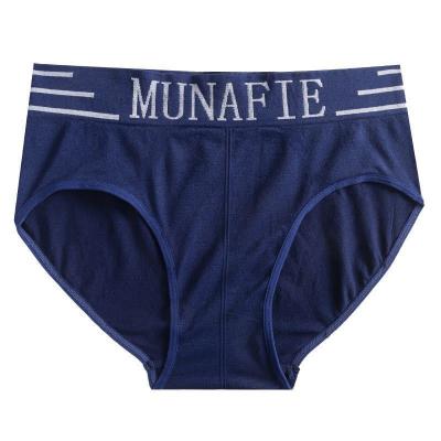 China OEM Munafie Men's Mid-Waist Elastic Men's Sport Breathable Waistband Custom Fierce Seamless Nylon Spandex Waistband Breathable Briefs for sale