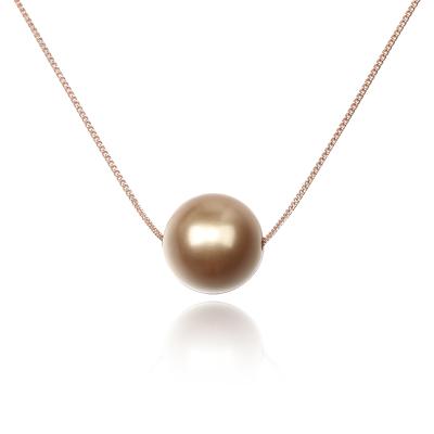 China ALLOY Apple Red Single Pearl Long Chain Necklace For Women Sweater Chain Winter Cloth Accessories Loose for sale