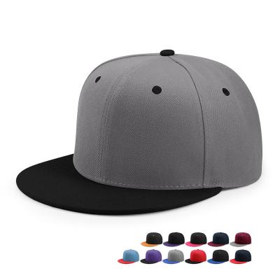 China COMMON Promotion High Quality Solid Color Style Hip Hop Basketball Caps Fitted Cap Flat Brim Plain Custom Snapback Hat for sale