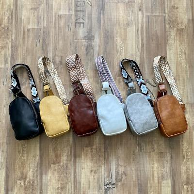 China Others Wholesale Custom Waist Bag Guitar Strap Sling Chest Bag Leather Cross - Body Fanny Pack Women Bum Bags for sale