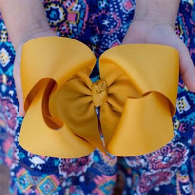 China Hair Styling Tools Factory Wholesale Custom Jojo Bows Hair Bows Big Size 8 Inch Cut Girls Shaping Hair Accessories for sale