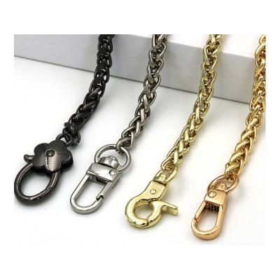 China Eco-friendly Fashion Handbag Hardware Metal Chain 6mm Lantern Chain Twist Bag Crossbody Chain for sale