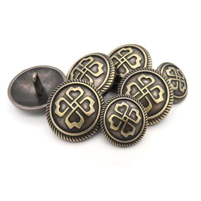 China Custom Made Nickel Free Manufacturer Metal Military Uniform Leg Buttons For Clothes for sale