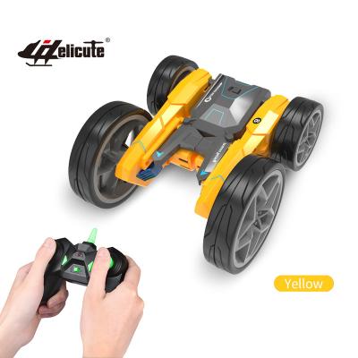 China New 2.4G Remote Control 4WD Stunt Car Toy Double-sided Truck Toy RC Car 14 Years & up R/C Car 3.7v/500mah Battery Plastic Unisex for sale