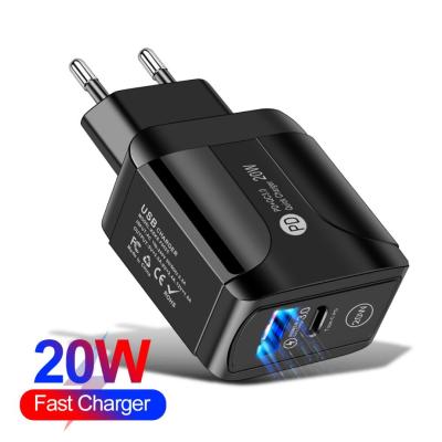 China Multi-Function Mobile Phone Charger QC3.0 20W Palladium Fast Charging iPhone11 Pro Max 12 Type-C Wall Charger USB Travel Adapter for sale