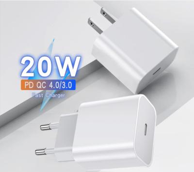 China Original Mobile Phone Tablet Charging Chargers For iPhone 18w 20w Fast Charger Head USB-C Type-C Palladium Cable For iPhone12 Charger Block for sale