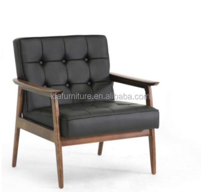 China Simple Wooden Legs Leisure Single Chair Living Room Wooden Furniture Sofa Chair for sale