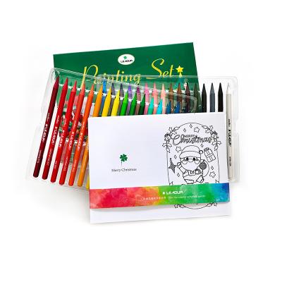 China Painted Color Pencil Christmas Gift Box 32 Color Colorless Wooden Paint Pencil for sale