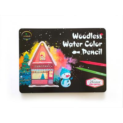 China Crayon Christmas Woodless Set Lead Set Water Soluble Round for sale