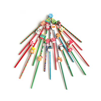 China office & Cute Wooden Pencil School Pencil Christmas Style Can Be Used For New Year Gifts for sale