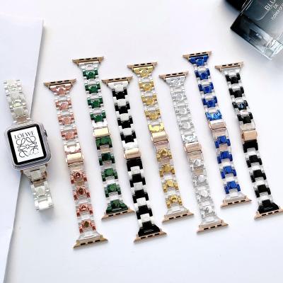 China PC Three Beads Shockproof Watch Band For Apple Watch 38/40MM 42/44MM Candy Color Smart Watch Band Straps For iWatch for sale