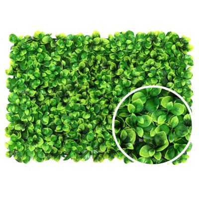 China Plastic Artificial Fence Office Room Minimalist 40*60cm Grass Boxwood Mat Artificial Plant Wall For Patio Hedge Wall Decoration for sale