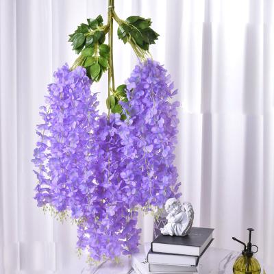 China Wedding Wall Home Decor Artificial Wisteria, Artificial Wisteria Vine Silk Flowers For Garden Decoration Wedding Decor for sale