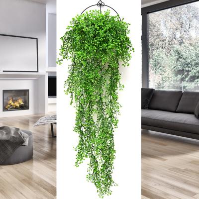 China Minimalist Decorative Green Foliage Wall Hanging Artificial Plants For Garden for sale