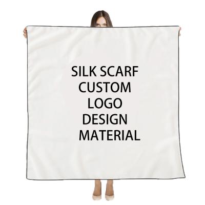 China Custom Square Hair Scarf Silk Satin Chiffon Print Women Silk Head Scarves Custom Design Print Silk Scarf For Women for sale