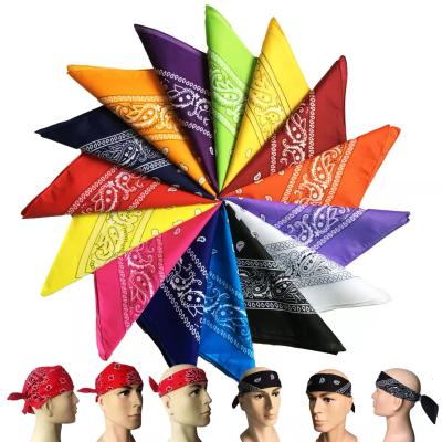 China Eco-friendly Recyclable Custom Bandana Square Shape Fashion Bandana Cotton Scarf for sale