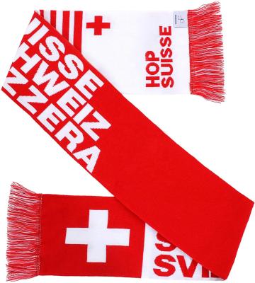 China High Definition Euroscarves Eco - Friendly National Football Knit Scarf Custom Acrylic Scarves for sale