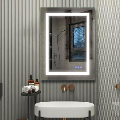 China Illuminated Customize LED Bathroom Furniture Lighted Mirror Black Smart TV Show for sale