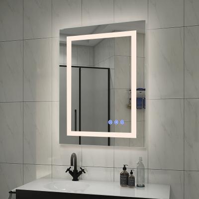 China Bright LED Lighted Vanity Mirror For Bathroom High Lumen Wall Mounted Makeup Mirror With Defogg for sale