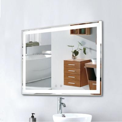 China Fog Light Function 4MM Thickness Dimmable Touch Lighted Wall Mounted Sensor Led Bathroom Mirror for sale