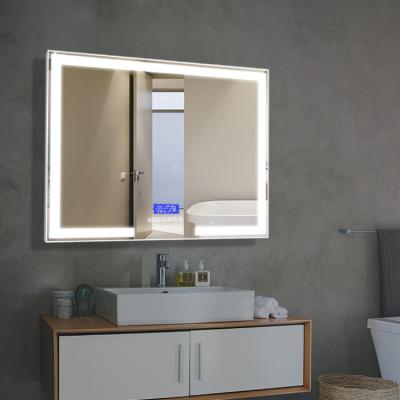 China Dapai High Quality Hotel Vanity Makeup Bluetooth Music Speaker LED Lighted Wall Mounted Bath Mirror for sale