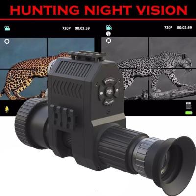 China 1080p Hunting Night Vision Scope Video Camera Monocular Attachment DVR with Built-in 850nm  Infrared  Flashlight and 1.2inch HD Screen Display with Adjustable Crosshairs for sale