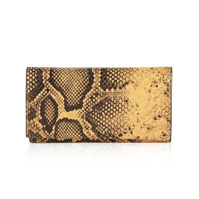 China 2021 Card Gold Bag Snakeskin Women Wallet Waterproof Leather Long Purses for sale