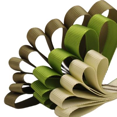 China High Tenacity Polyester Grosgrain Ribbon Solid Color 3.1-102MM Width Single SANDING Double Faced Smooth Satin Gift Wrapping Ribbon for sale