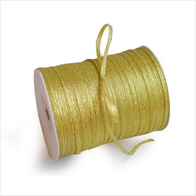 China Wholesale 3mm Metallic Gold Wired Sanding Ribbon Glitter Ribbon Christmas Ribbons for sale