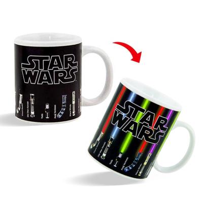 China Custom Ceramic Magic Simple Color Changing Mug Blanks Sublimation Mug Christmas Ceramic Coffee Mug Viable for sale