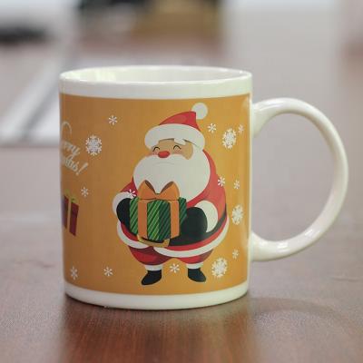 China Disposable Printing Color Changing Magic Tea Cup Birthday Gift Black Sublimation 11oz Coffee Mug Ceramic Mug for sale