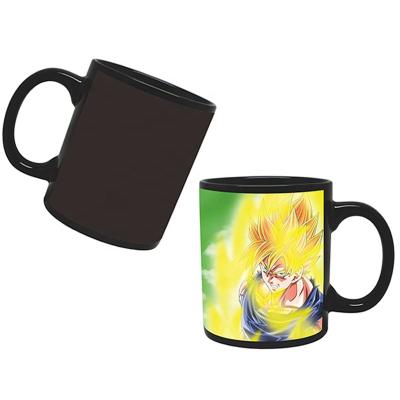 China New Dragon Ball Z Viable Custom Ceramic Magic Promotional Color Changing Mug Goku Coffee Mugs for sale