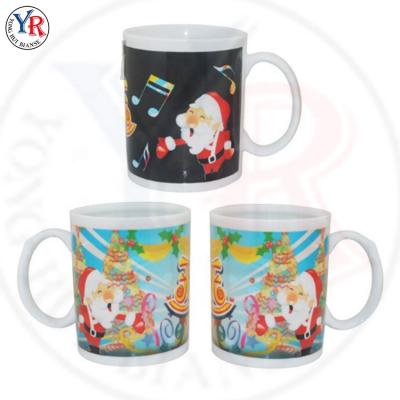 China Custom Heat Sensitive Magic Coffee Mug New Christmas Gift Mug Color Change Viable Ceramic Travel Mug for sale