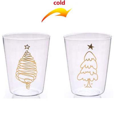 China Magic Glass Color Change Logo Wine Bullet Shot Glasses Drinking Cups Custom Glass Water Cup Eco-Friendly for sale