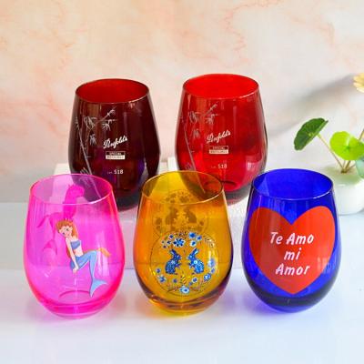 China Disposable Glass Cup Coffee Mugs Custom Logo Cold Color Changing Cups Round Morph Glass Cup Set for sale