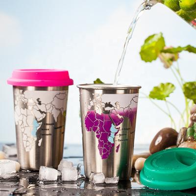 China New Design Travel Sustainable Double Wall Color Change Magic Mug Stainless Steel Bottles for sale