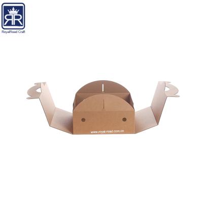 China 17121809 Sizes Customized Logo Disposable Recycle Paper Bag Shape Cake Carried Box for sale