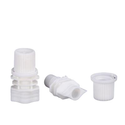 China Non Spill China Premium Plastic Spout Cap For Stand Up Bag Salad Ketchup Plastic Standing Spout for sale