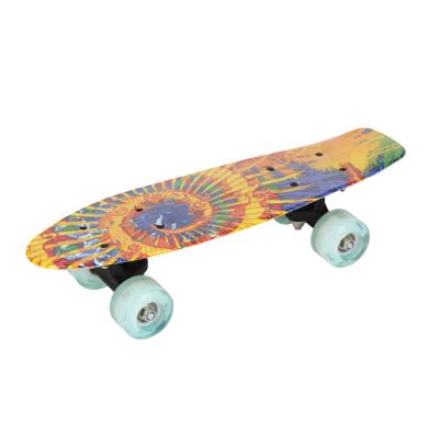 China Kid Four Wheel Led Light Up Skate Board Colorful OEM Toy Fish Street Complete Skateboards For Kids for sale