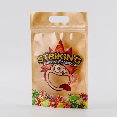 China Coffee Biodegradable Custom Printed Ziplock Stand Up Pouch Biodegradable Kraft Paper Bag Window Design for sale