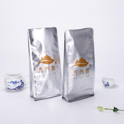 China Wholesale Custom Moisture Proof Printed Aluminum Foil Flat Bottom Coffee Bag For Food Packaging for sale