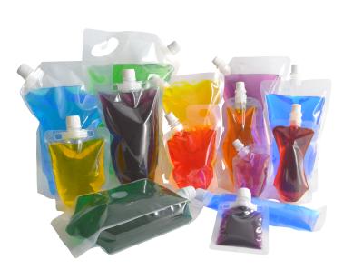 China Custom Moisture Proof Drink Stand Up Pouch Spout Bag Fruit Juice Holder Pouch Packaging Plastic Bag Drinking Clear Pouch for sale