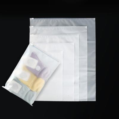 China Custom Matte Transparent Garment Zipper Bags Logo Packaging Bag Clothing Disposable Fashion Zip Lock Bag for sale