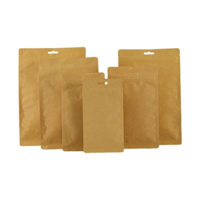 China Biodegradable Pouch Eight Sides Seal Paper Bag Packaging Flat Bottom Zipper Rack Snack Food Plastic Packaging Bag for sale