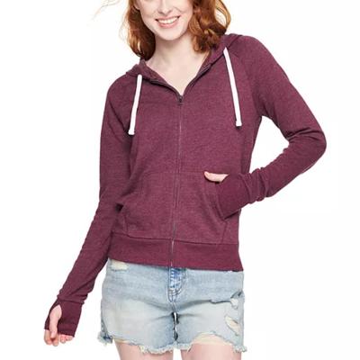 China New Fashion Anti-wrinkle High Quality Zipper Hoodie Casual Custom 100% Cotton Women Hoodies Sweatshirt for sale