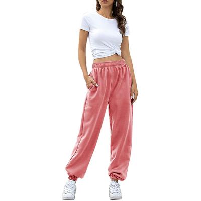 China Women's Anti-Wrinkle High Waisted Loungewear Sweatpants Winter Thick Active Jogger Sport Pants for sale