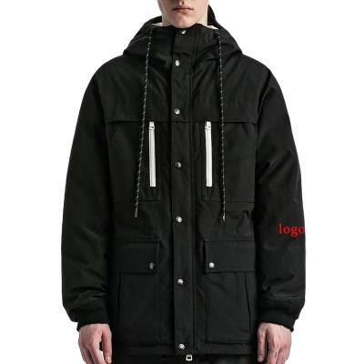 China Custom Viable High Quality Hooded Plus Mens Jackets And Coats With Big Cargo Pocket Plus Size Mens Jackets for sale