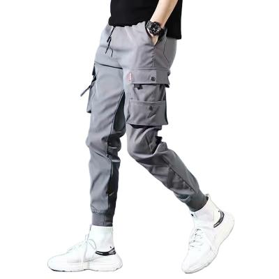 China 2021 Spring and Autumn Men's Cargo Pants Breathable Overalls Jogging Sweatpants Drawstring Men's Casual Pants for sale